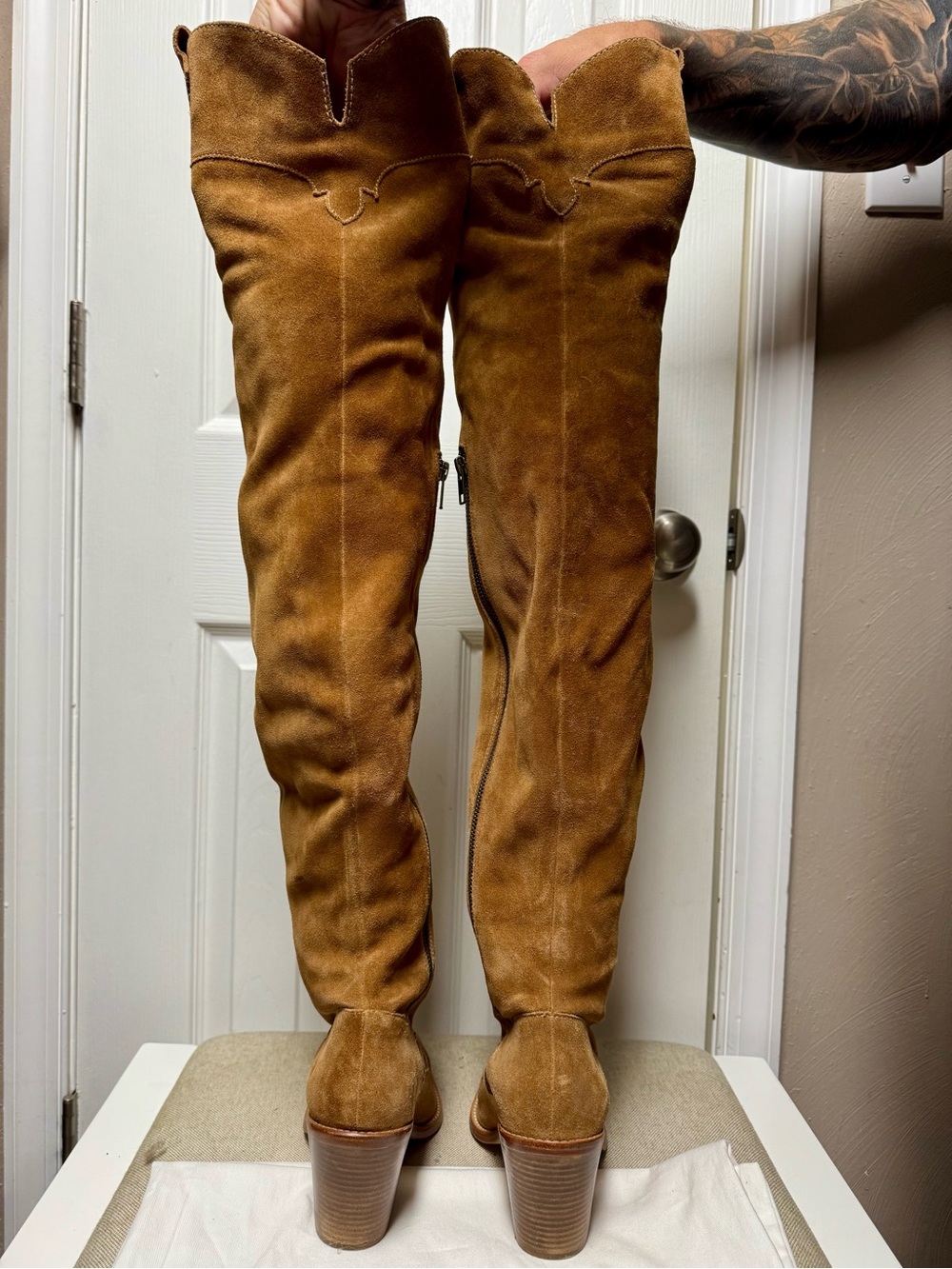 Spell - Cabana Suede Thigh High Boots - Tan - Size 8 (39) - Rare - Picture 5 of 11